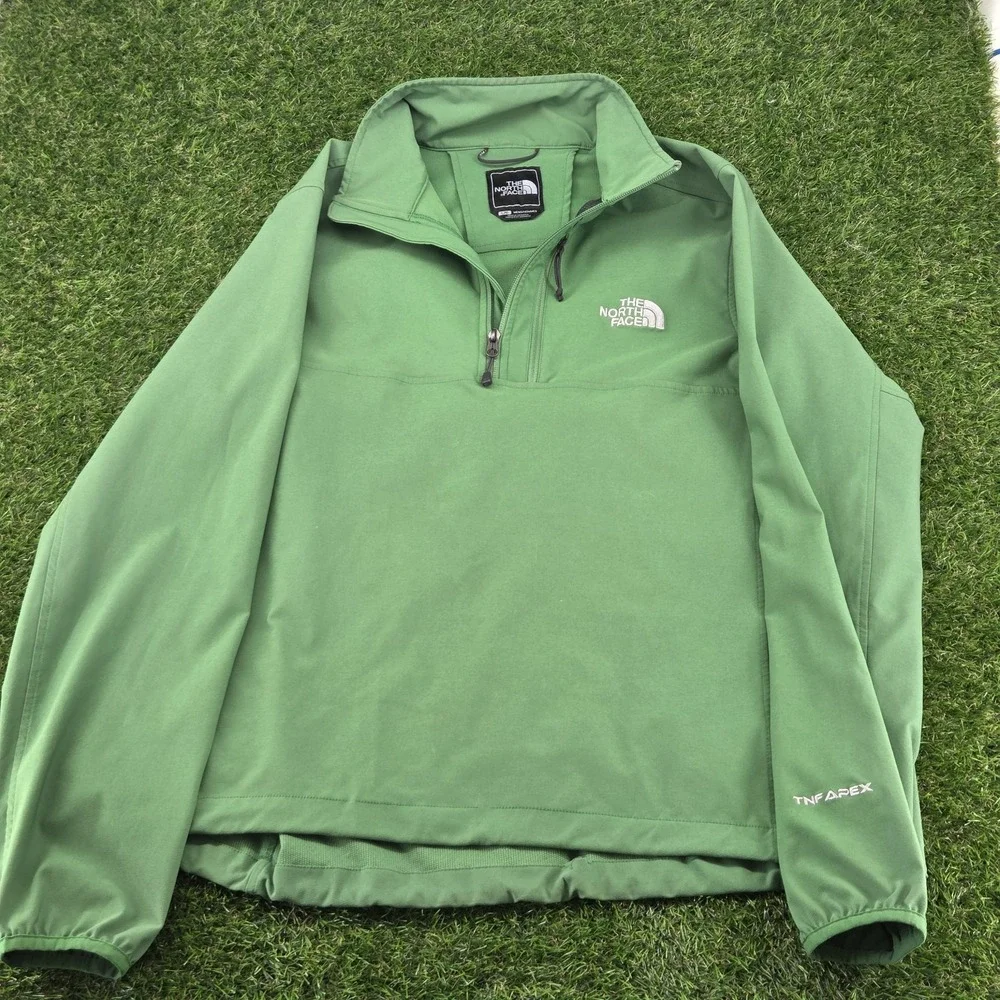 Men's The North Face Apex Quarter-zip Pullover Lightweight Jacket- Green Size L